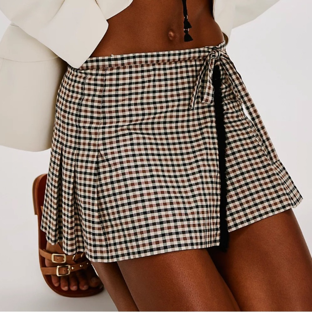 Anna Sui Plaid Mini Pleated Skirt NWOT M